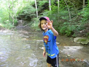 Summer fun playing in the water