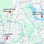 Camp Twigs Sanders Ferry Shuttle Stops